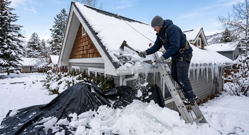 Roof Ice Dam Removal in Edmond, OK