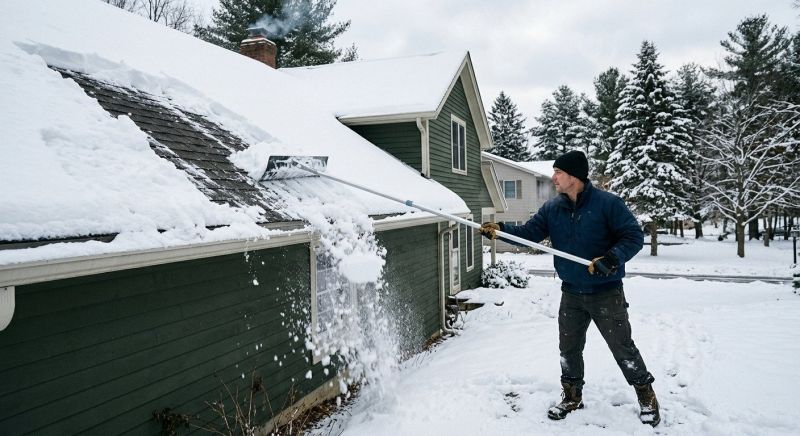 Roof Snow Raking in Brooklyn, NY